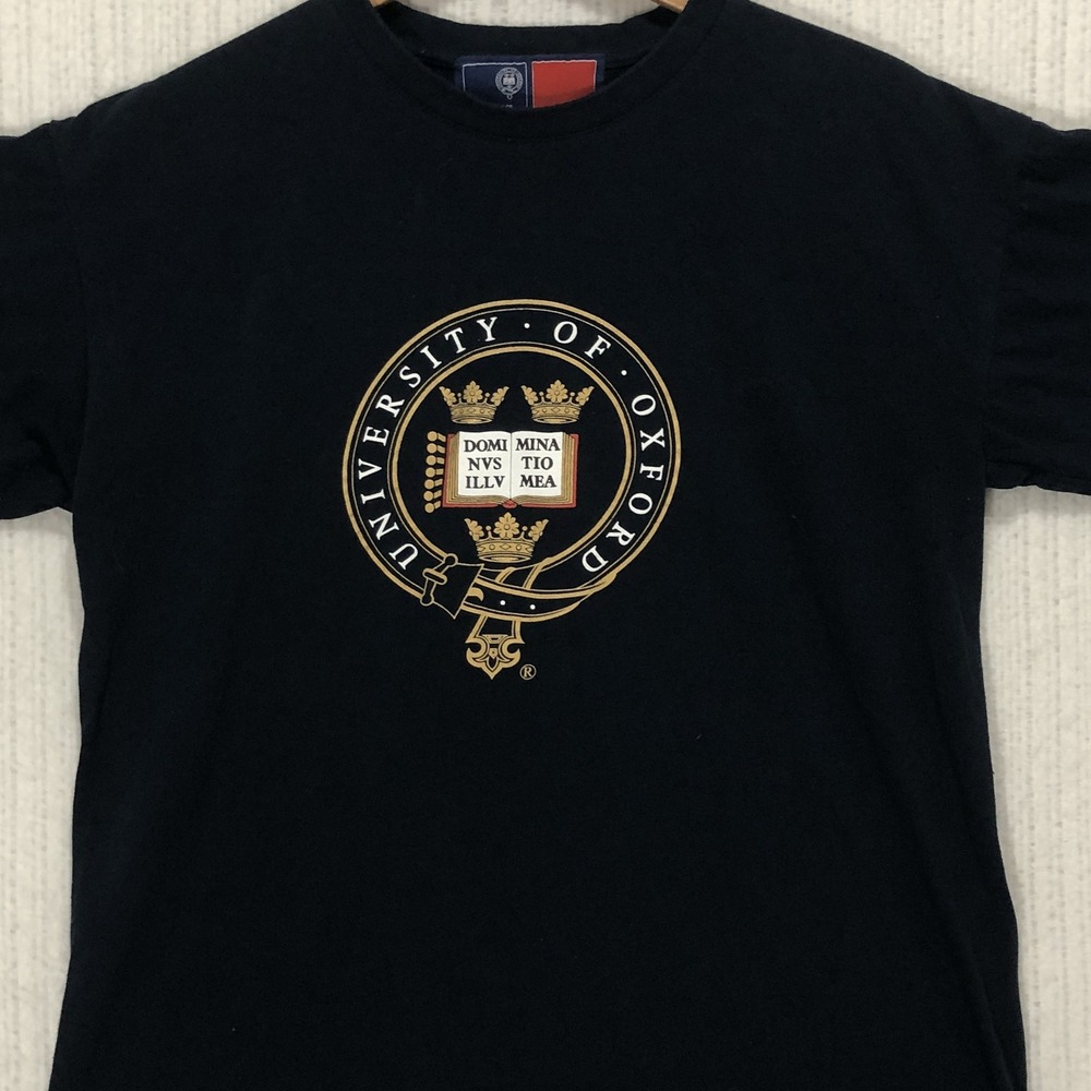 University of Oxford Official Exclusive Crest T-Shirt Navy Blue Mens Medium